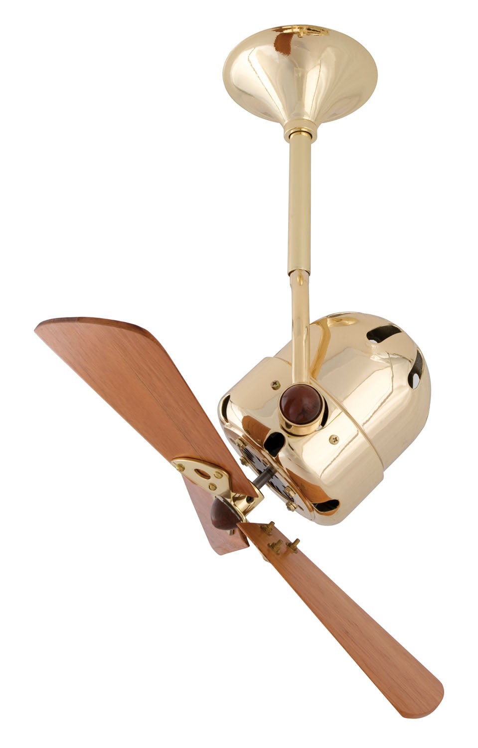 Matthews Fan Company - BD-BRBR-WD - 16"Ceiling Fan - Bianca Direcional - Brushed Brass