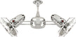 Matthews Fan Company - DD-CR-MTL-DAMP - 36"Ceiling Fan - Duplo-Dinamico - Polished Chrome