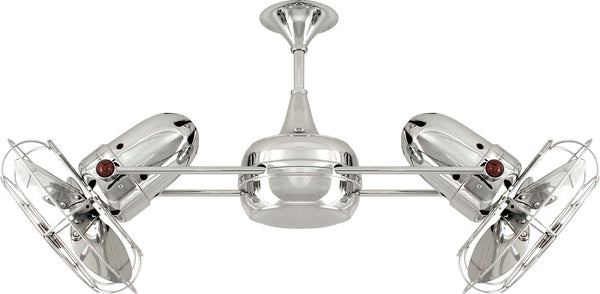 Matthews Fan Company - DD-CR-MTL-DAMP - 36"Ceiling Fan - Duplo-Dinamico - Polished Chrome