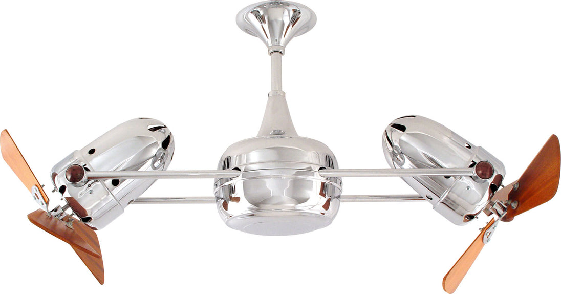 Matthews Fan Company - DD-CR-WD - 36"Ceiling Fan - Duplo-Dinamico - Polished Chrome