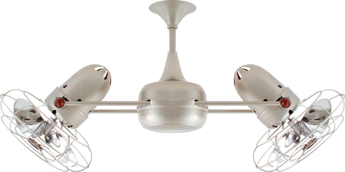 Matthews Fan Company - DD-BN-MTL-DAMP - 36"Ceiling Fan - Duplo-Dinamico - Brushed Nickel