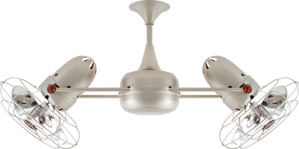 Matthews Fan Company - DD-BN-MTL-DAMP - 36"Ceiling Fan - Duplo-Dinamico - Brushed Nickel