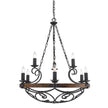 Golden - 1821-9 BI - Nine Light Chandelier - Madera BI - Black Iron