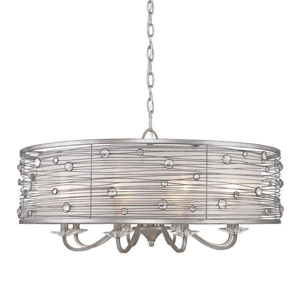 Golden - 1993-8 PS - Eight Light Chandelier - Joia - Peruvian Silver