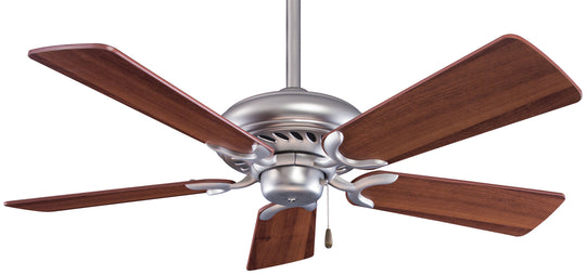 Minka Aire - F563-BS/DW - 44"Ceiling Fan - Supra 44" - Brushed Steel W/ Dark Walnut