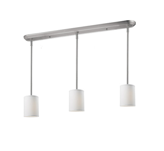 Z-Lite - 171-6-3W - Three Light Linear Chandelier - Albion - Brushed Nickel