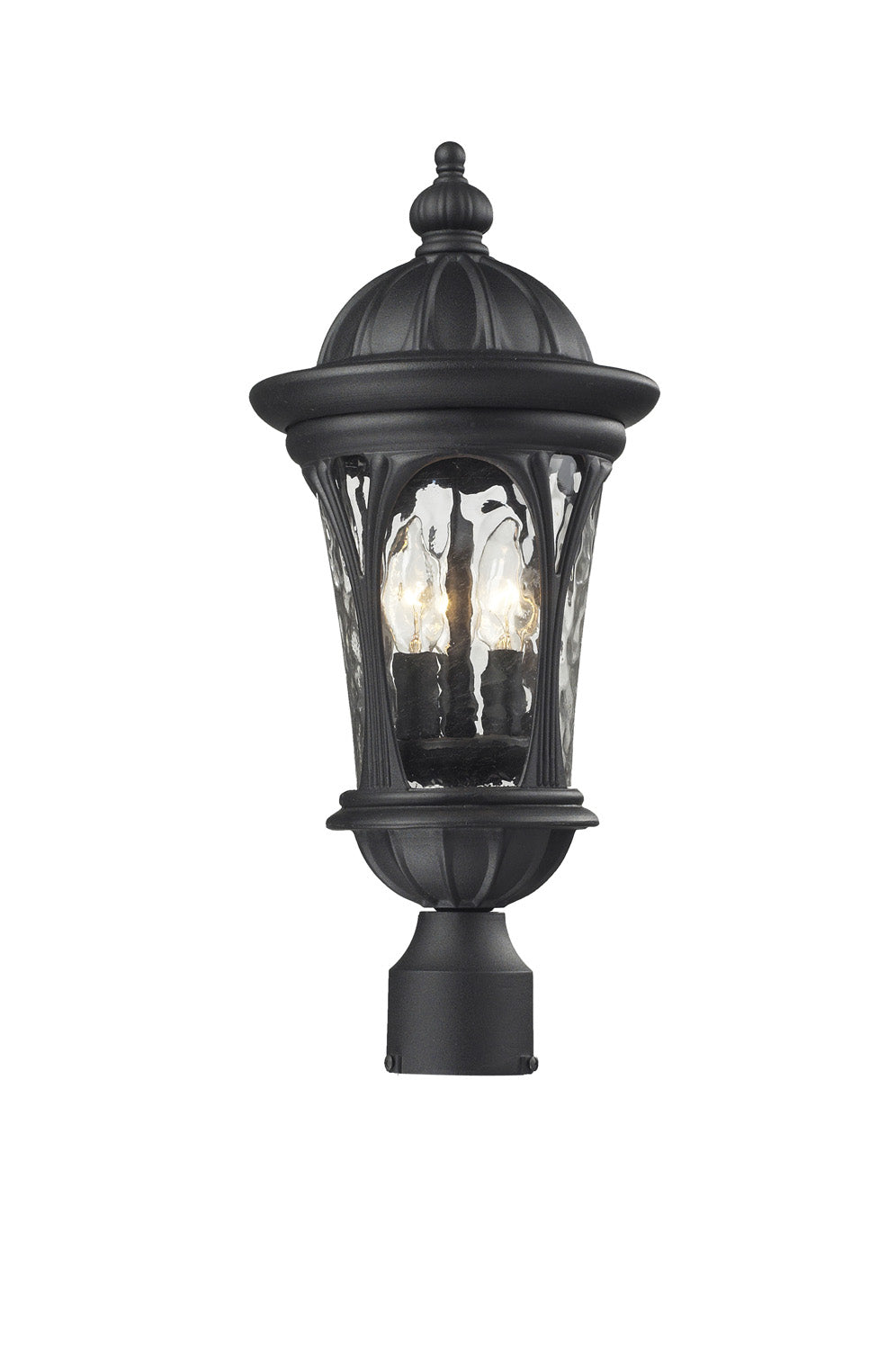 Z-Lite - 543PHM-BK - Three Light Outdoor Post Mount - Doma - Black