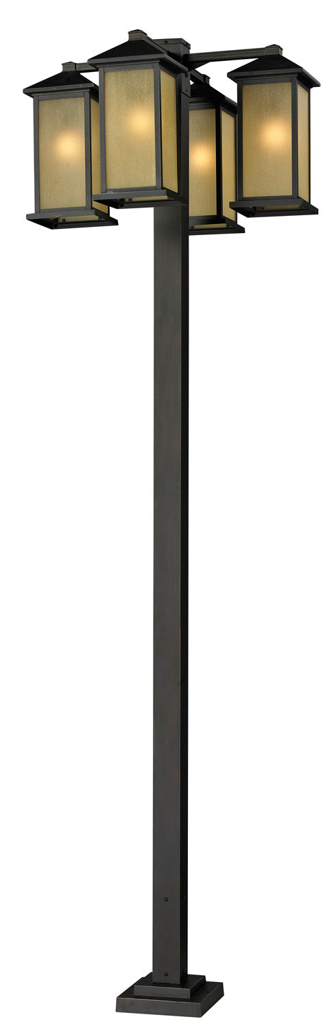 Z-Lite - 548-4-536P-ORB - Four Light Outdoor Post Mount - Vienna - Oil Rubbed Bronze