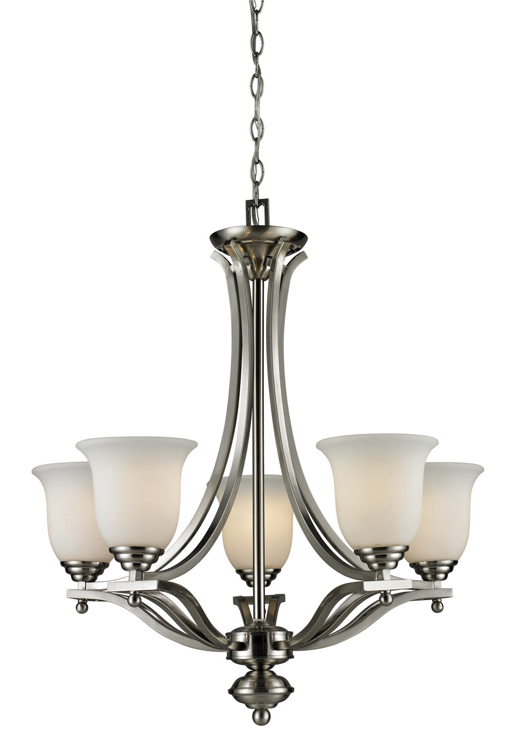 Z-Lite - 704-5-BN - Five Light Chandelier - Lagoon - Brushed Nickel