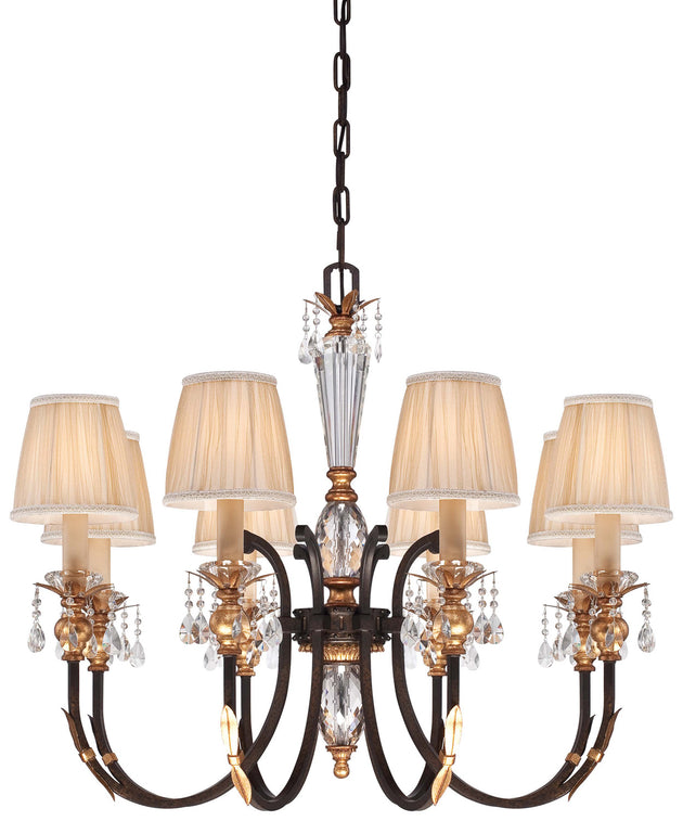 Metropolitan - N6648-258B - Eight Light Chandelier - Bella Cristallo - French Bronze W/ Gold Highlights