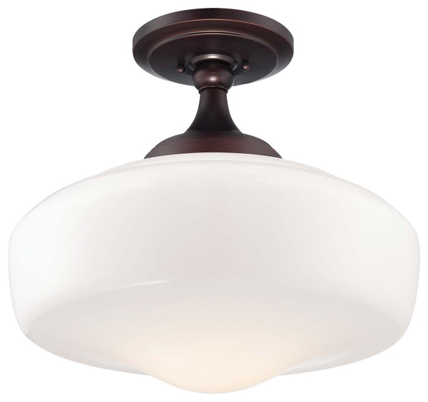 Minka-Lavery - 2259-576 - One Light Semi Flush Mount - Brushed Bronze