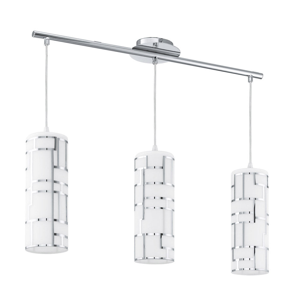 Eglo USA - 92563A - Three Light Pendant - Bayman - Chrome