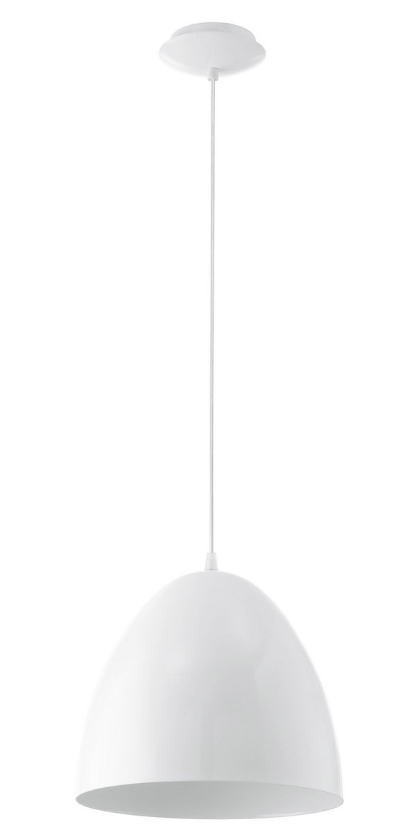 Eglo USA - 92717A - One Light Pendant - Coretto - Steel / Glossy White