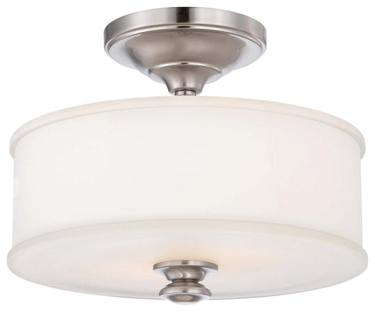 Minka-Lavery - 4172-84 - Two Light Semi Flush Mount - Harbour Point - Brushed Nickel