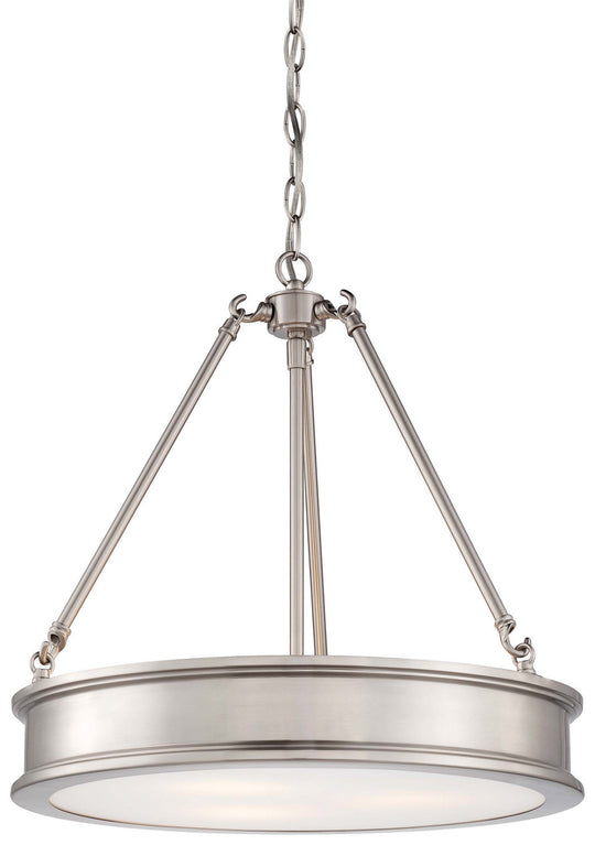 Minka-Lavery - 4173-84 - Three Light Pendant - Harbour Point - Brushed Nickel