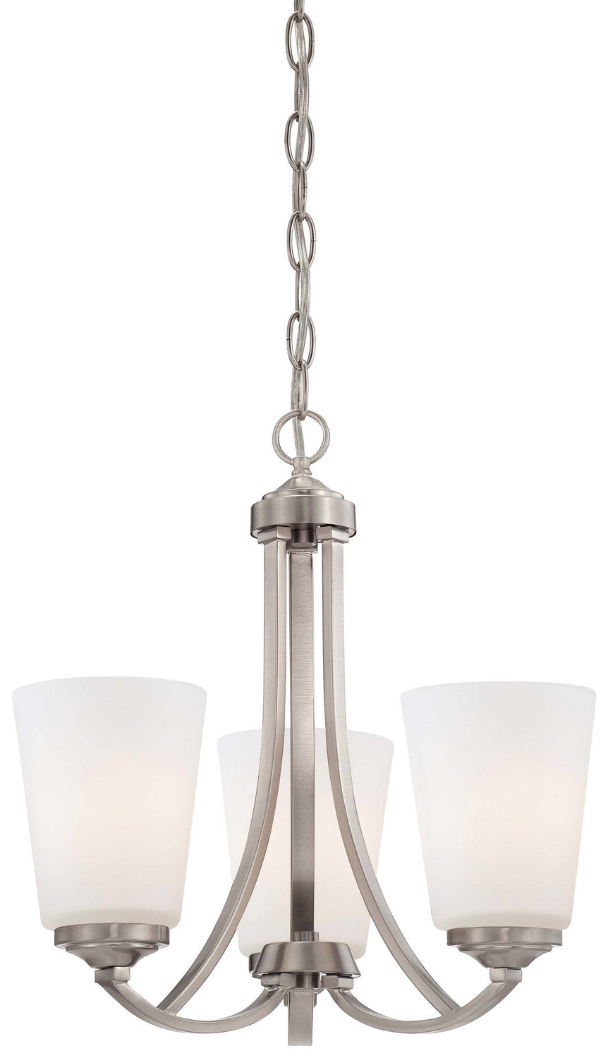 Minka-Lavery - 4963-84 - Three Light Mini Chandelier - Overland Park - Brushed Nickel