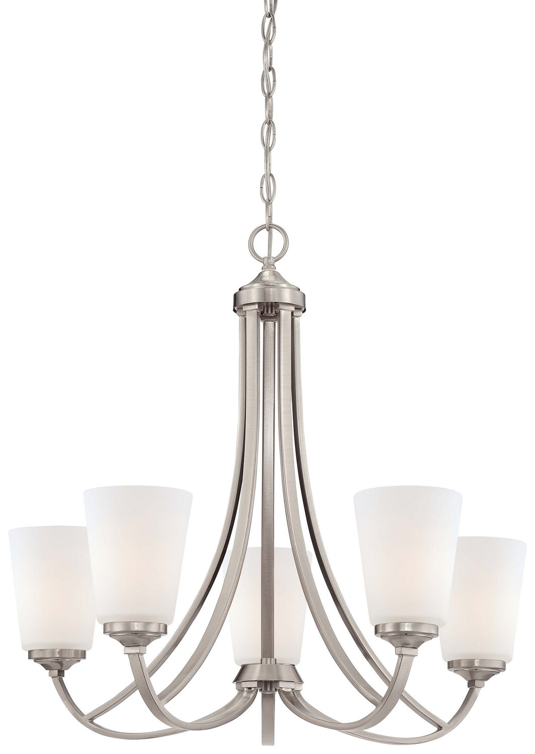 Minka-Lavery - 4965-84 - Five Light Chandelier - Overland Park - Brushed Nickel