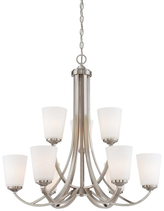 Minka-Lavery - 4969-84 - Nine Light Chandelier - Overland Park - Brushed Nickel