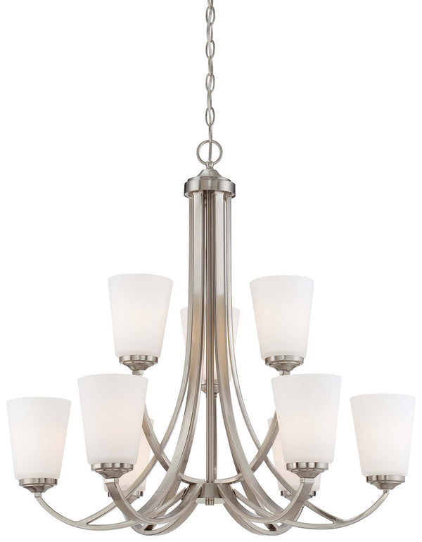 Minka-Lavery - 4969-84 - Nine Light Chandelier - Overland Park - Brushed Nickel