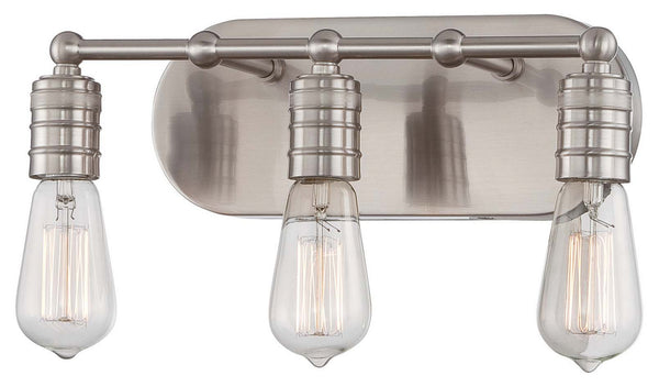 Minka-Lavery - 5135-84 - Three Light Bath - Downtown Edison - Brushed Nickel