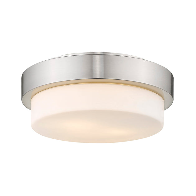 Golden - 1270-11 PW - Two Light Flush Mount - Multi-Family - Pewter