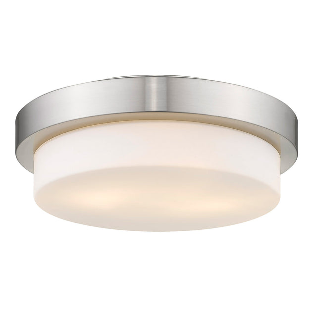 Golden - 1270-13 PW - Two Light Flush Mount - Multi-Family - Pewter