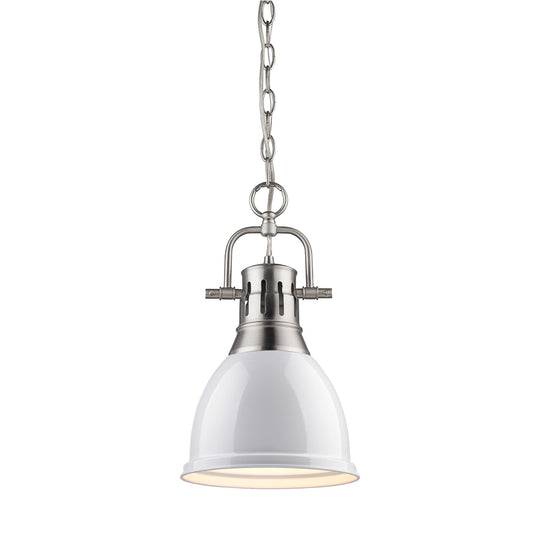 Golden - 3602-S PW-WH - One Light Pendant - Duncan PW - Pewter