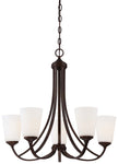 Minka-Lavery - 4965-284 - Five Light Chandelier - Overland Park - Vintage Bronze