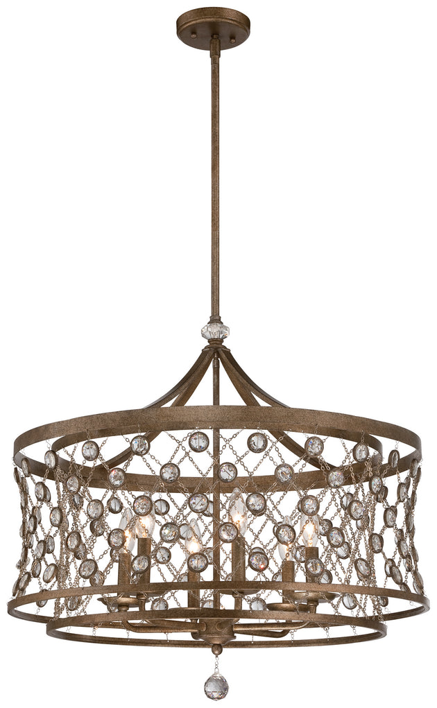 Metropolitan - N6587-272 - Six Light Pendant - Vel Catena - Arcadian Gold