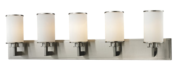 Z-Lite - 412-5V - Five Light Vanity - Savannah - Brushed Nickel