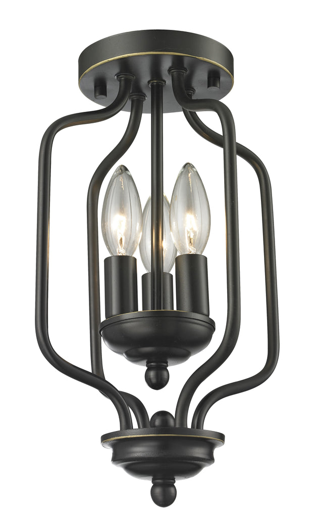 Z-Lite - 414-14 - Three Light Flush Mount - Cardinal - Olde Bronze