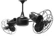 Matthews Fan Company - DD-BK-MTL - 36"Ceiling Fan - Duplo-Dinamico - Matte Black