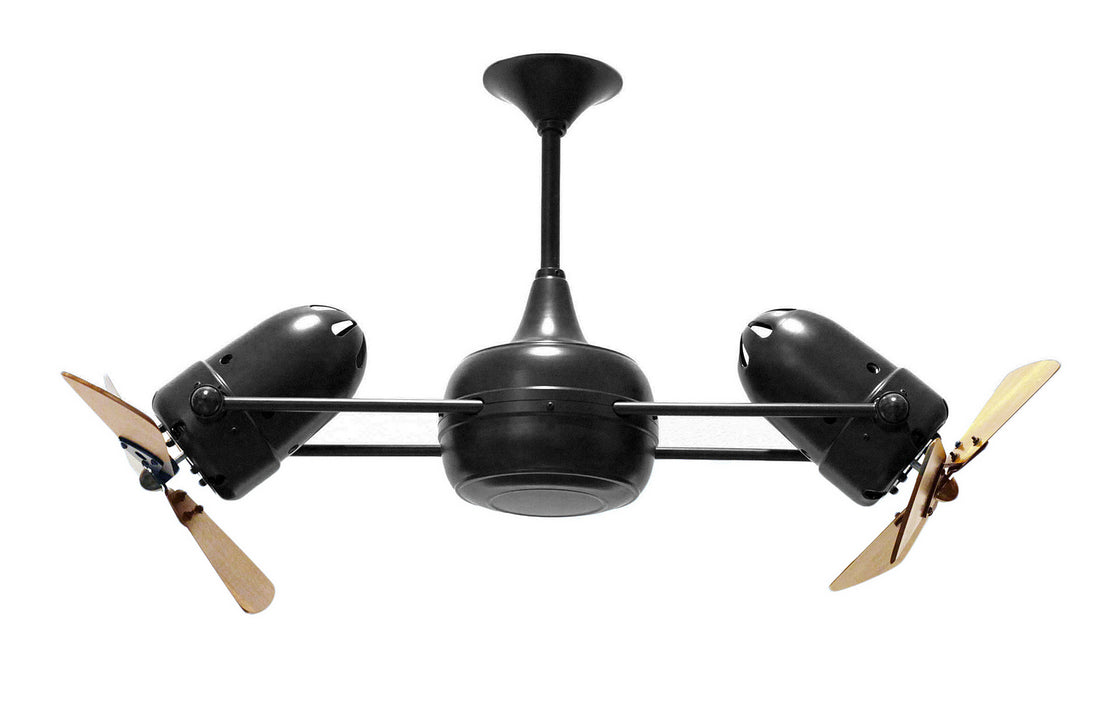 Matthews Fan Company - DD-BK-WD - 36"Ceiling Fan - Duplo-Dinamico - Matte Black