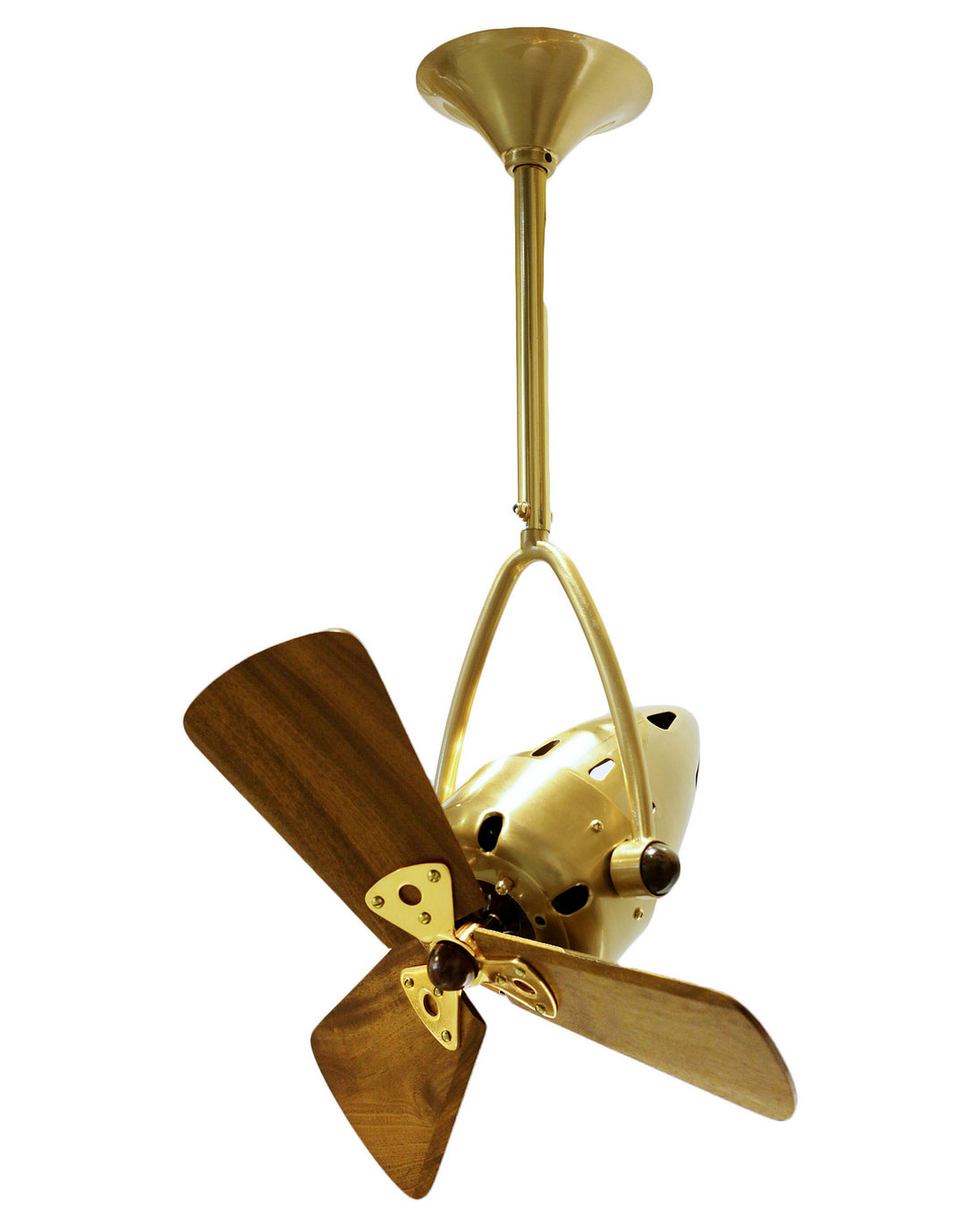 Matthews Fan Company - JD-BRBR-WD - 16"Ceiling Fan - Jarold Direcional - Brushed Brass