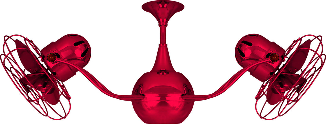 Matthews Fan Company - VB-RED-MTL - 42"Ceiling Fan - Vent-Bettina - Red