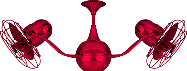 Matthews Fan Company - VB-RED-MTL - 42"Ceiling Fan - Vent-Bettina - Red