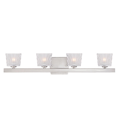 Designers Fountain - 68104-SP - Four Light Bath Bar - Volare - Satin Platinum