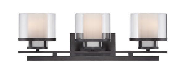 Designers Fountain - 86103-BBR - Three Light Bath Bar - Fusion - Biscayne Bronze