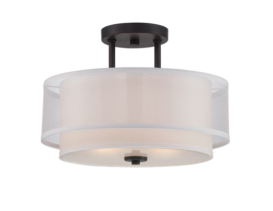 Designers Fountain - 86111-BBR - Two Light Semi Flush Mount - Fusion - Biscayne Bronze