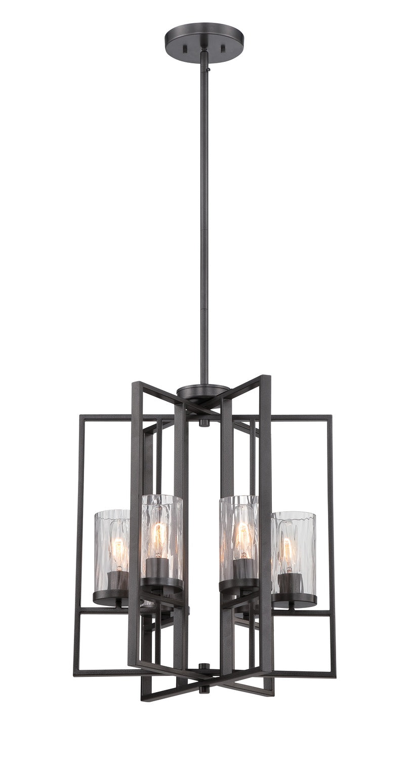 Designers Fountain - 86556-CHA - Four Light Foyer Pendant - Elements - Charcoal