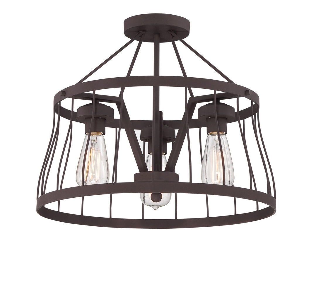 Designers Fountain - 86811-BZ - Three Light Semi-Flush/Pendant - Brooklyn - Bronze