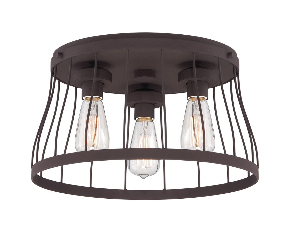 Designers Fountain - 86821-BZ - Three Light Flushmount - Brooklyn - Bronze