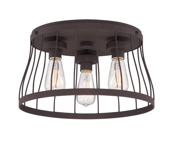 Designers Fountain - 86821-BZ - Three Light Flushmount - Brooklyn - Bronze