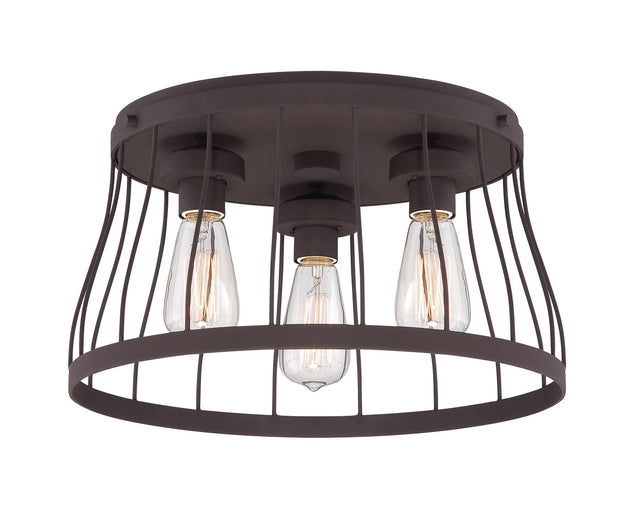 Designers Fountain - 86821-BZ - Three Light Flushmount - Brooklyn - Bronze
