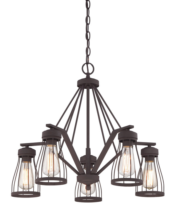 Designers Fountain - 86885-BZ - Five Light Chandelier - Brooklyn - Bronze