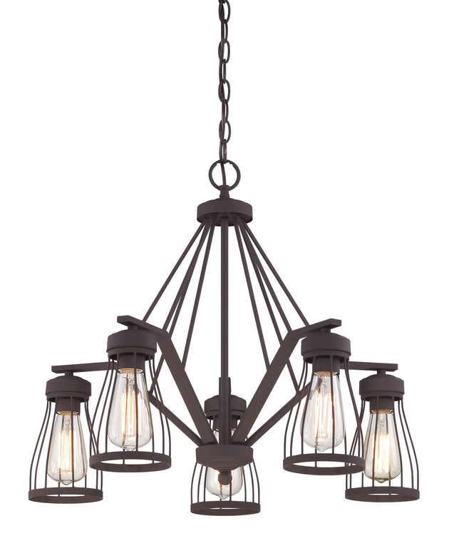 Designers Fountain - 86885-BZ - Five Light Chandelier - Brooklyn - Bronze