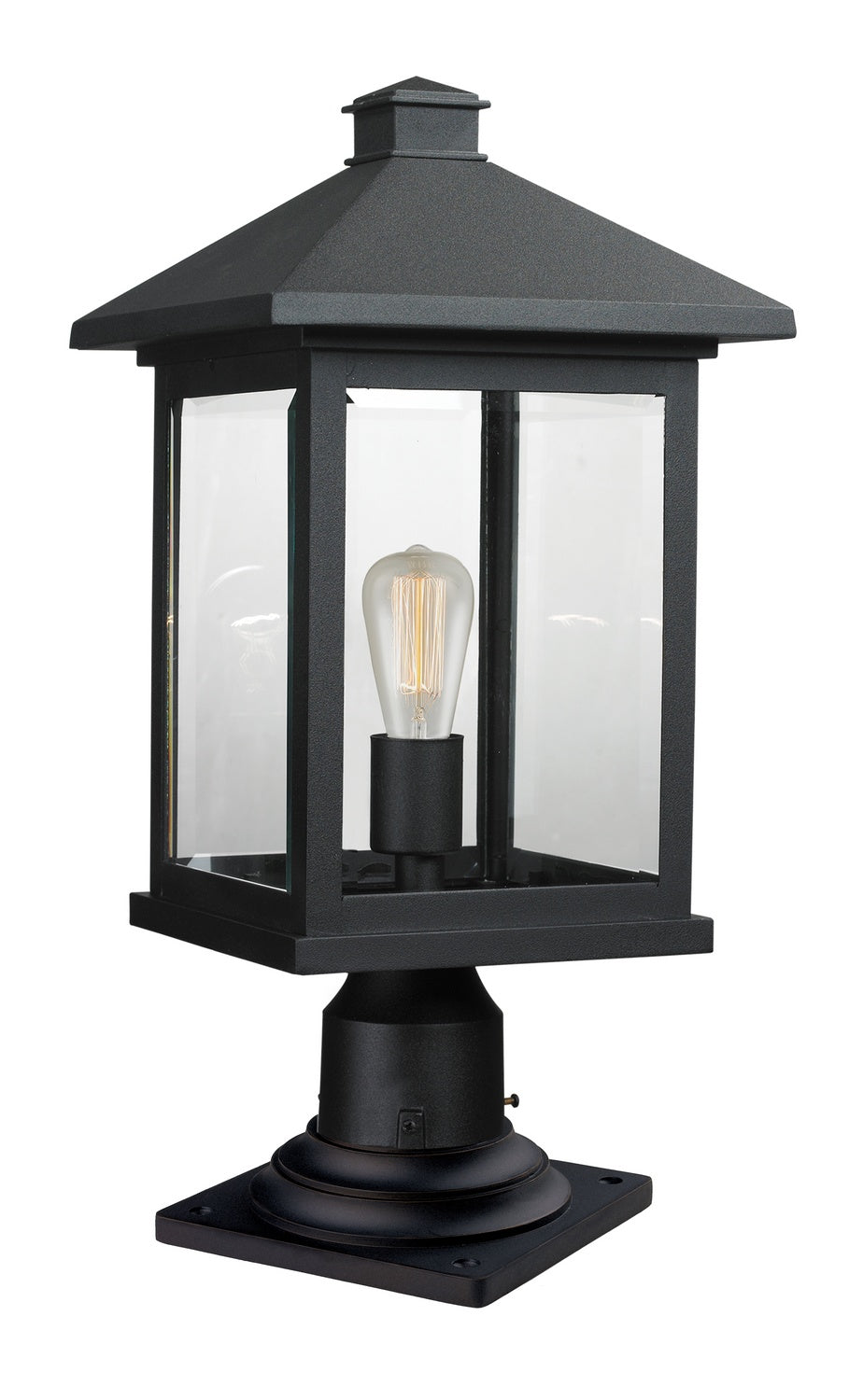 Z-Lite - 531PHBR-533PM-BK - One Light Outdoor Pier Mount - Portland - Black