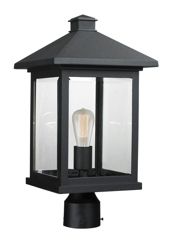 Z-Lite - 531PHBR-BK - One Light Outdoor Post Mount - Portland - Black