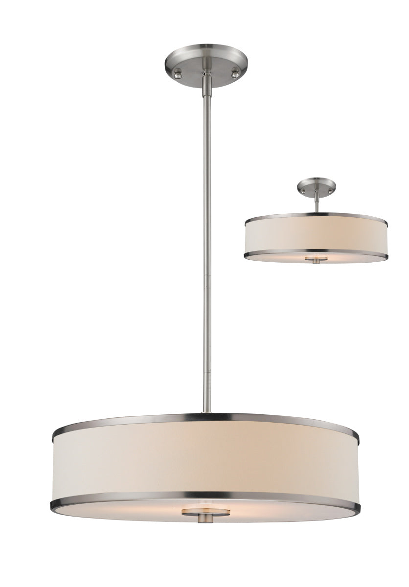 Z-Lite - 183-20 - Three Light Pendant - Cameo - Brushed Nickel