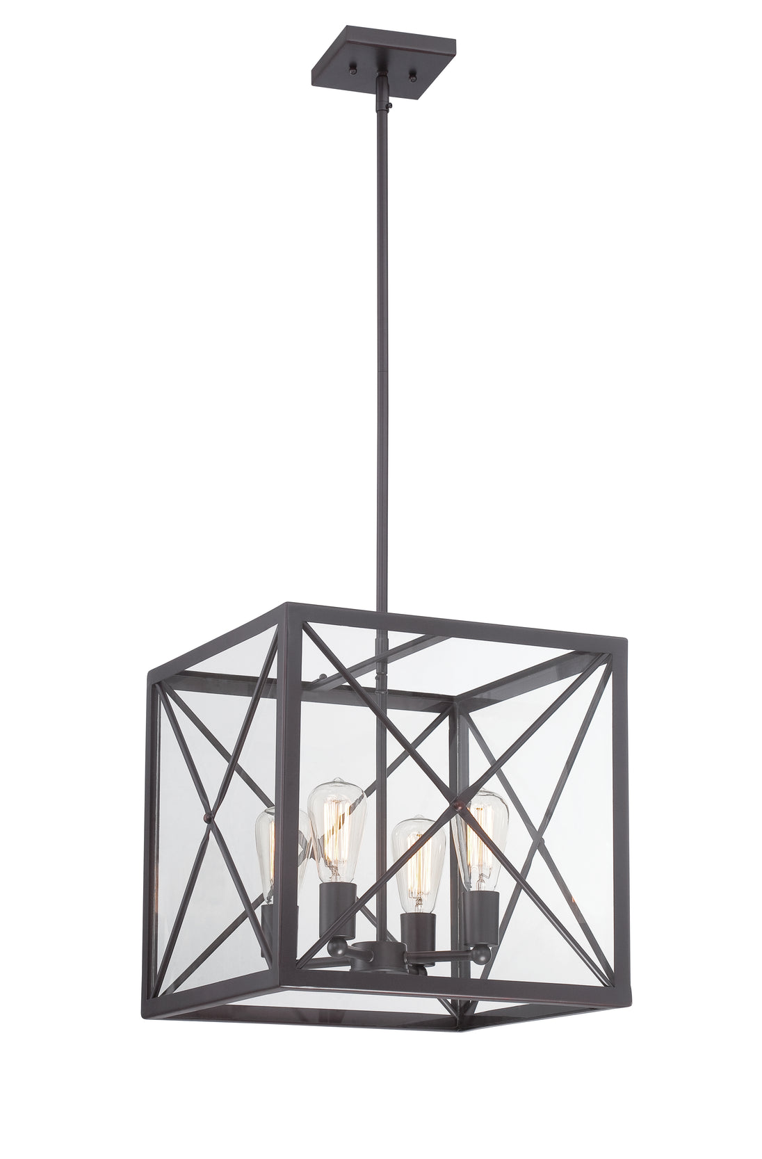 Designers Fountain - 87331-SB - Four Light Pendant - High Line - Satin Bronze